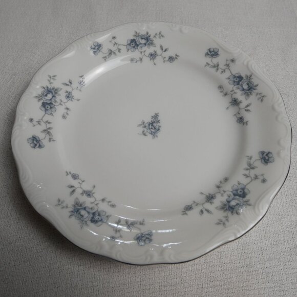 Johann Haviland Bavaria Germany Blue Floral Design 6" Bread Plates Set Of 4 VTG - Picture 6 of 6